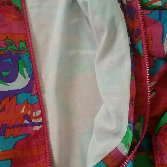 Funky Windbreaker Bright Magenta Tropical coat - Picture 4 of 5